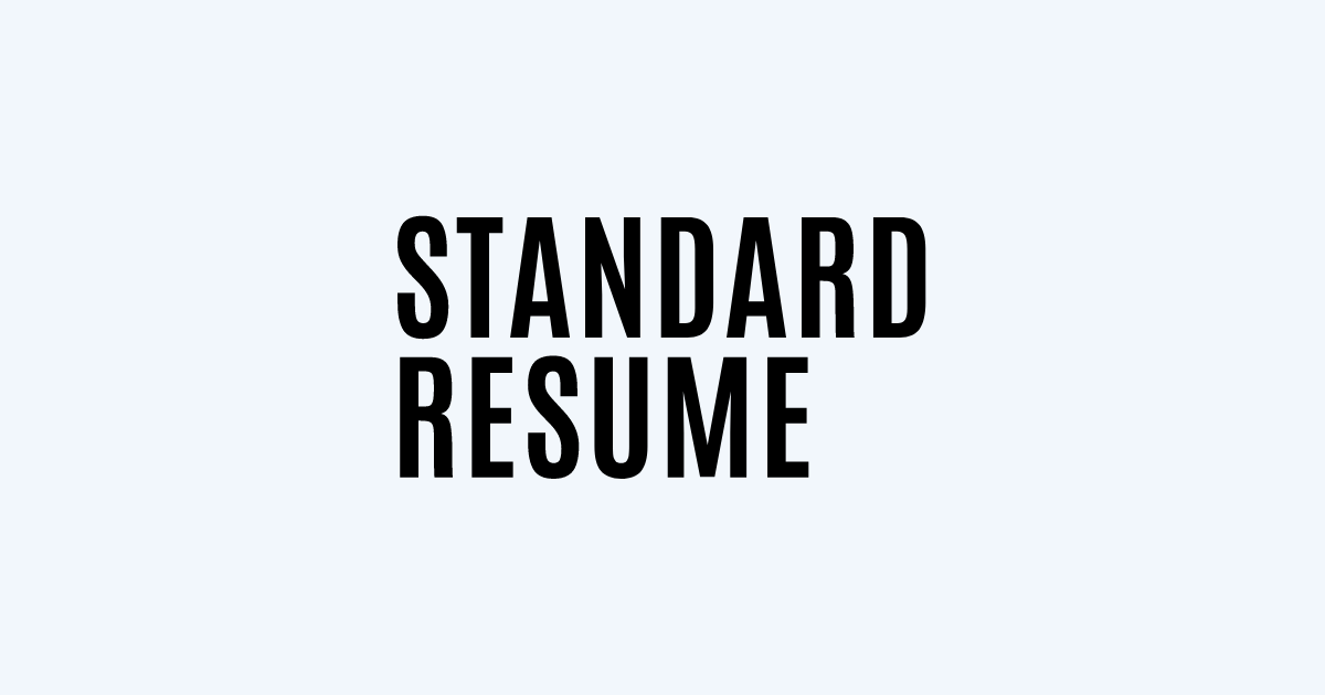 Full Stack Web Developer resume template sample made with Standard Resume