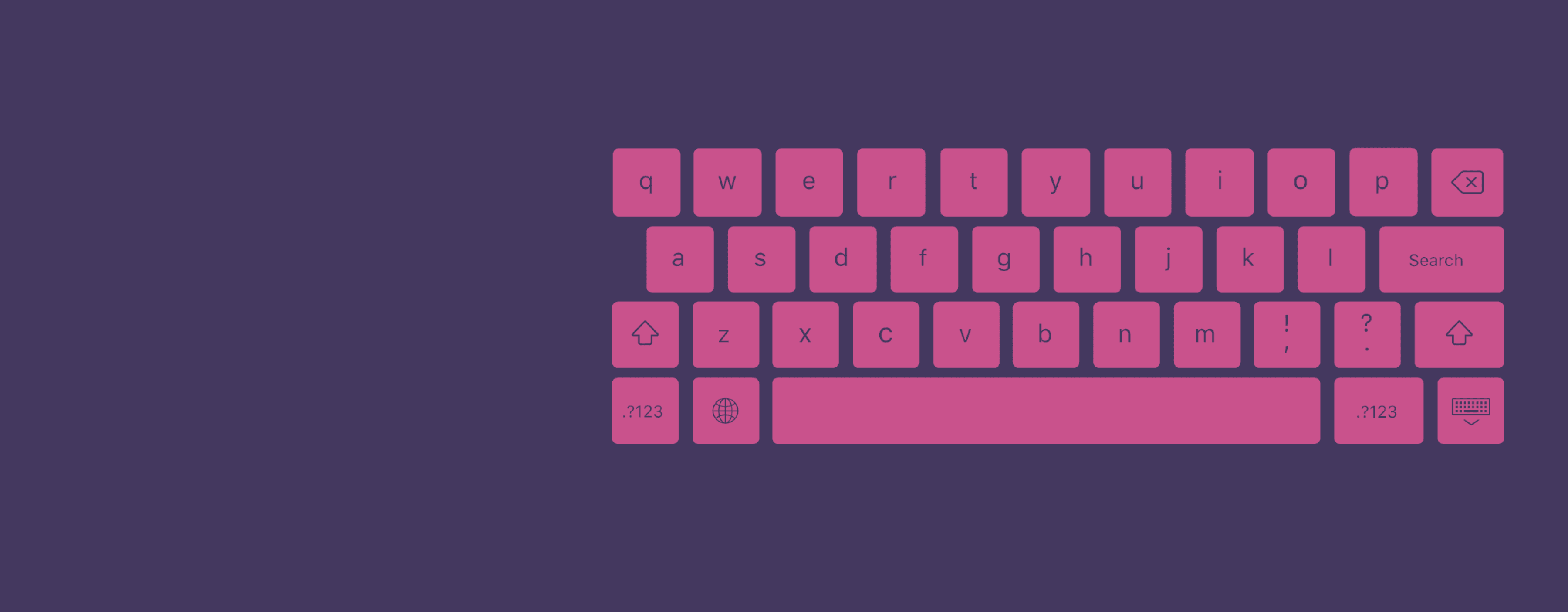 Stylized keyboard