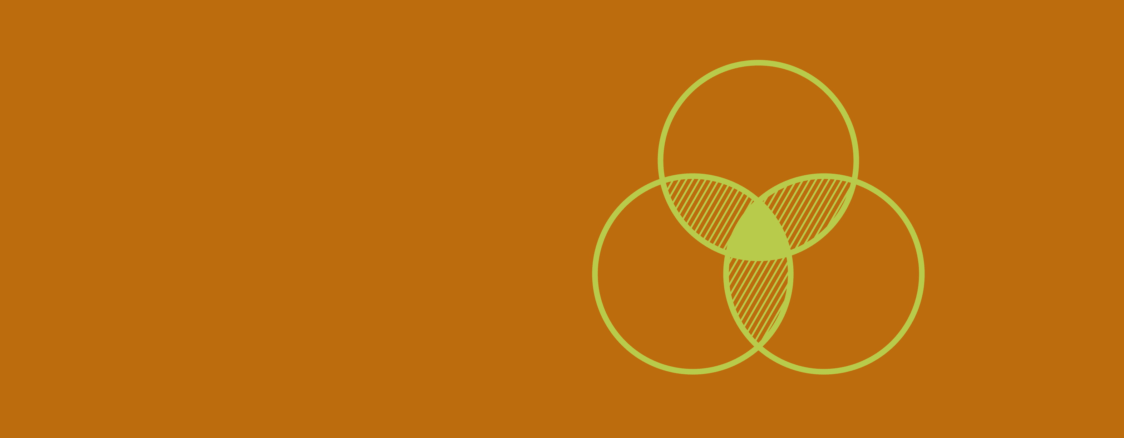 A diagram of three overlapping circles